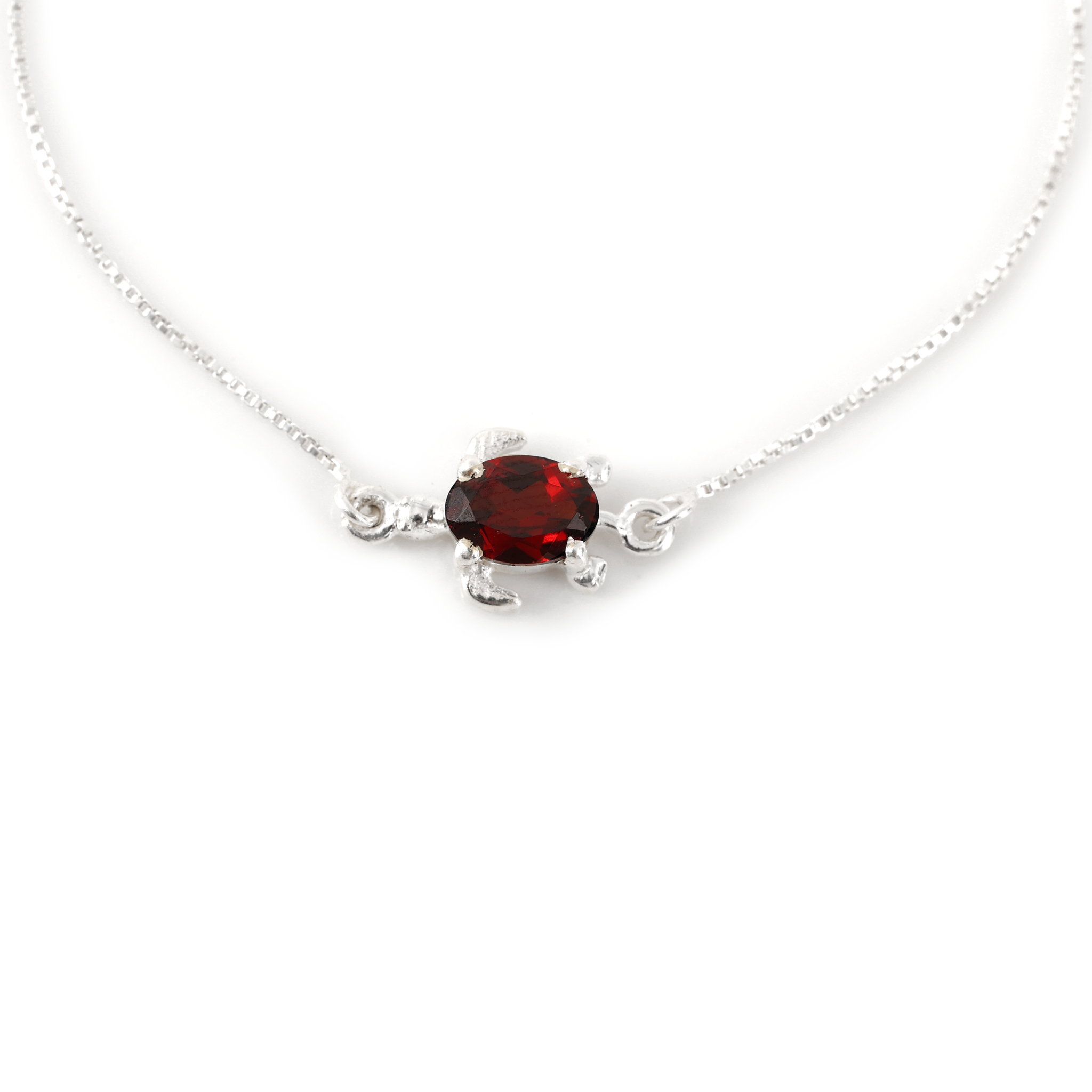 Turtle Bracelet - Garnet